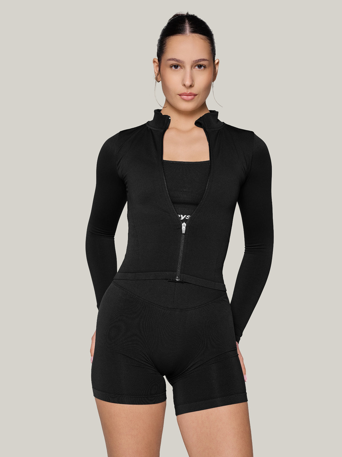 Performance Zipper Jacket, Noir — Crna